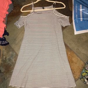 Black and white stripped dress